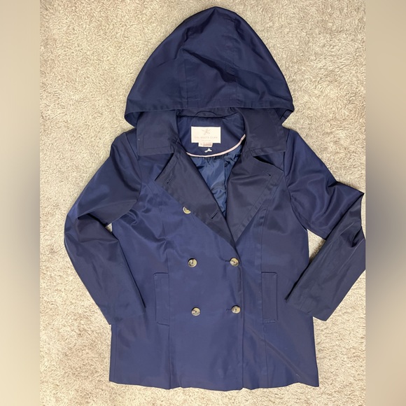 Girl Meets Glam M Double Breasted Navy Blue Coat NWOT - Picture 4 of 4